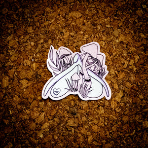 Clitoris Vinyl Sticker - Mushrooms